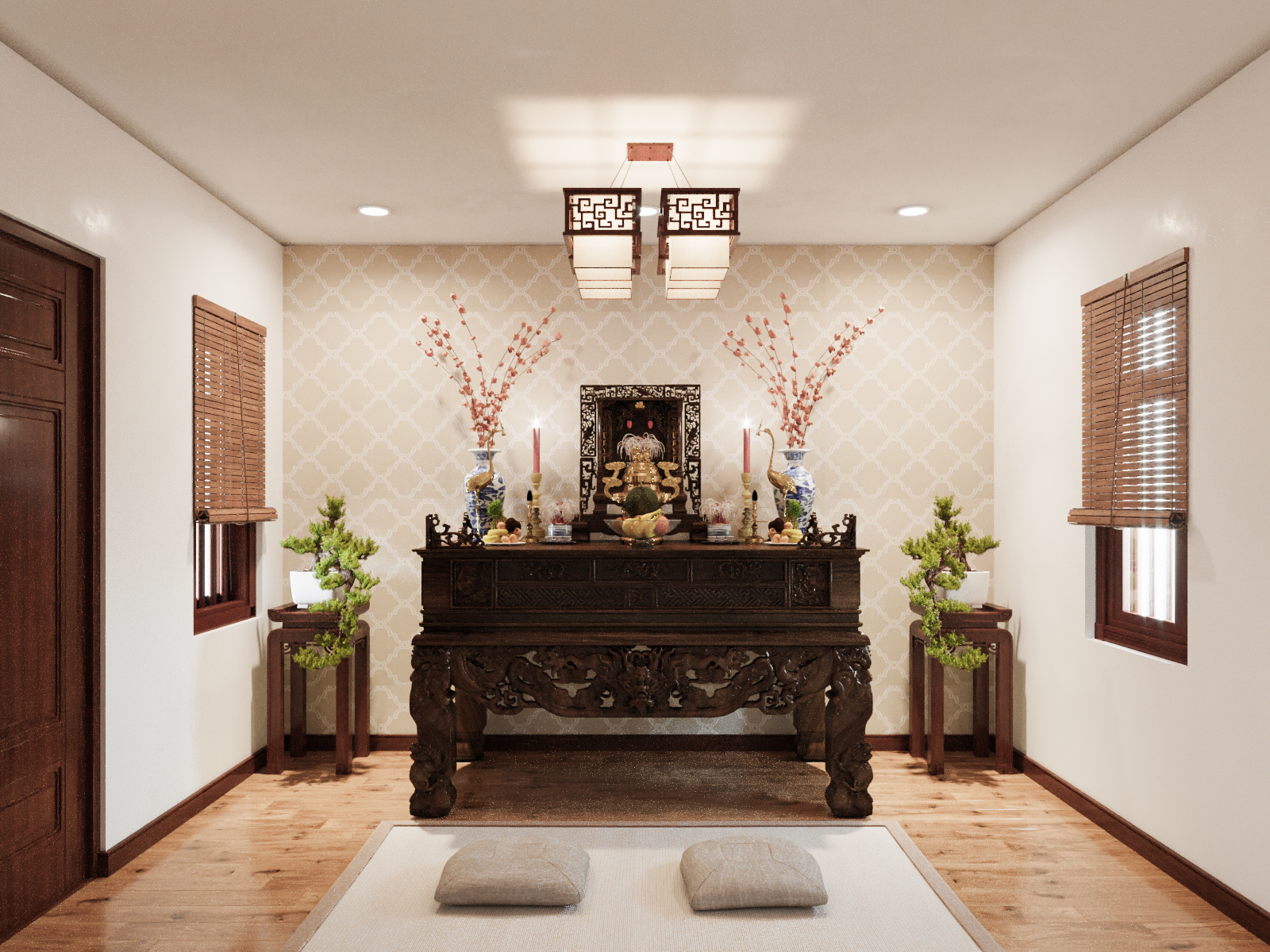 chọn nội thất phòng thờ