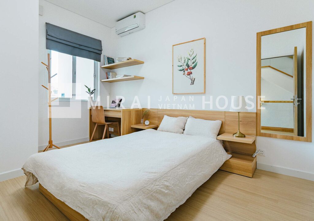 Phòng ngủ được bày trí tối giản, thông thoáng Phòng ngủ được bày trí tối giản, thông thoáng